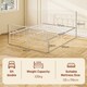 image 5 of HOMCOM 4ft6 Double Bed Frame, Metal Platform Bed frame with Tall Headboard, Footboard and Steel Slat Support, No Box Spring Needed, Easy Assembly, White