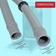 image 9 of SPARES2GO Universal Straight Drain Hose Pipe for Dishwasher Washing Machine (21mm)