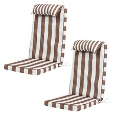 High Back Seat Pad Deck Stripe, Cushion, Chocolate