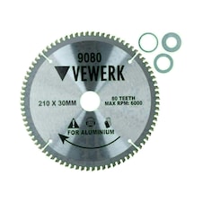 210mm x 30mm TCT Tungsten Carbide Tipped Circular Saw Blades 80 Teeth