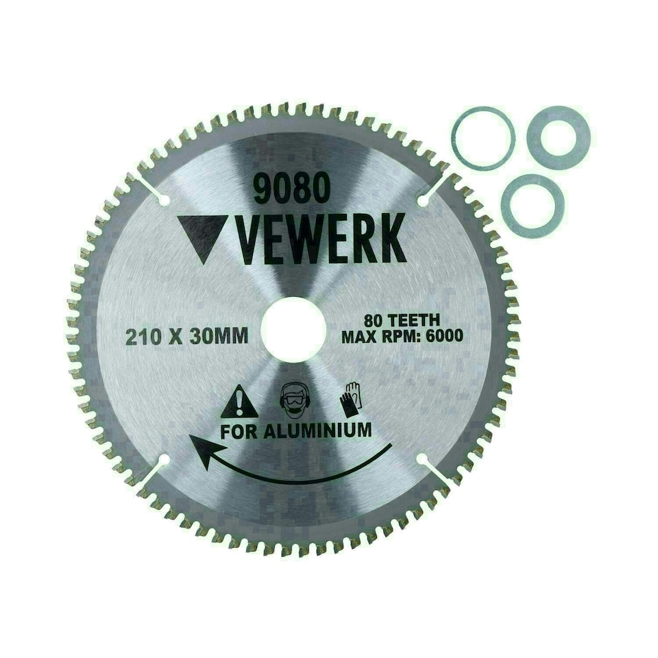 image 1 of 210mm x 30mm TCT Tungsten Carbide Tipped Circular Saw Blades 80 Teeth