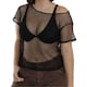 image 1 of Black 80s Mesh top Black | XL