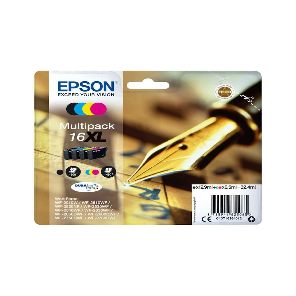 image 1 of Epson C13T16364012 Inkjet Cartridge- 4 color Multipack