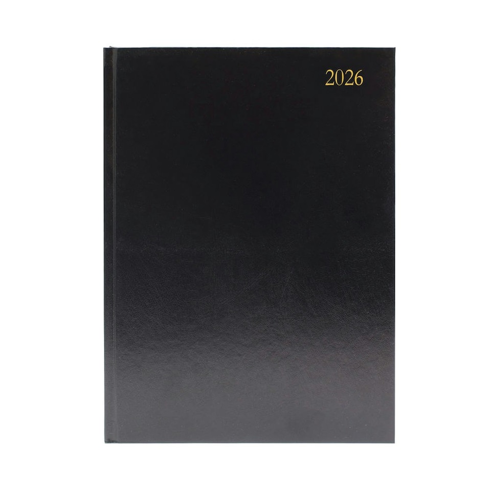 Janrax 2026 A5 Week To View Black Desk Diary kfa53bk26