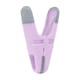 image 3 of JVL Grey Peg Basket with 48 Soft Touch Clip Clothes Pegs, Assorted Colours