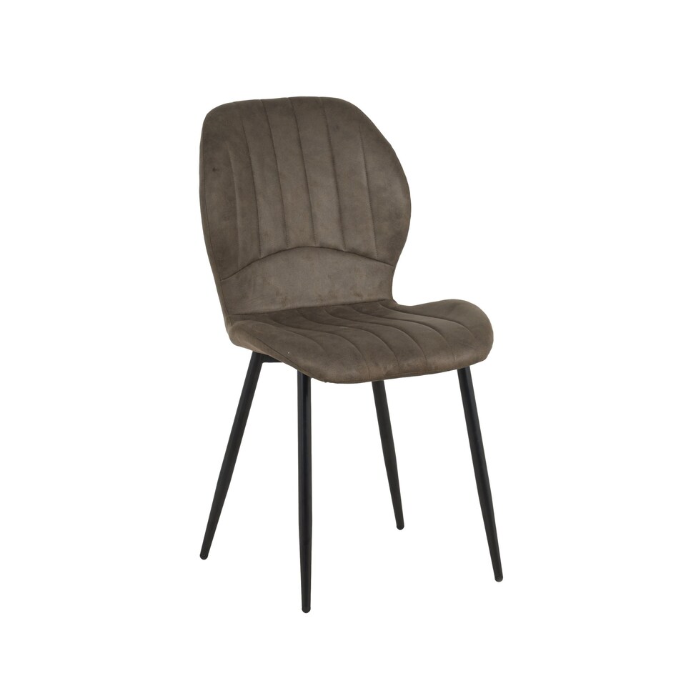 image 1 of New York Dining Table with 4 Jaydn Leather Chairs - Taupe