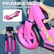 image 6 of AIYAPLAY Scooter for Kids, Folding Kick Scooter w/ Adjustable Handle, Pink