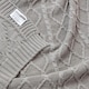 image 4 of Homescapes Grey Diamond Cable Knit Cotton Throw - 130 x 170 cm Grey