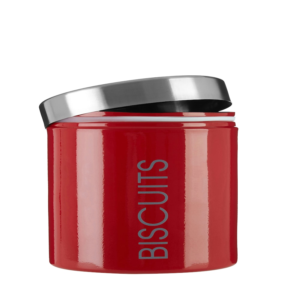 image 1 of Maison by Premier Red Enamel Biscuit Canister