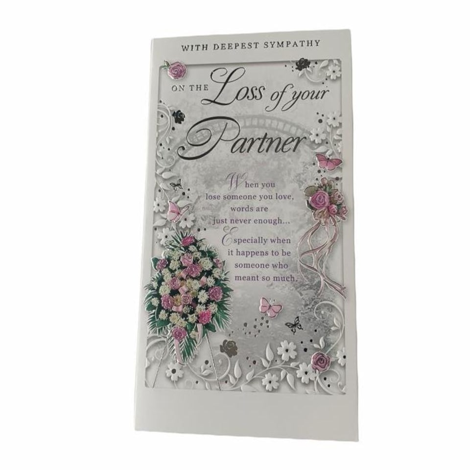 image 1 of Sympathy on the Loss of Your Partner Greeting Card