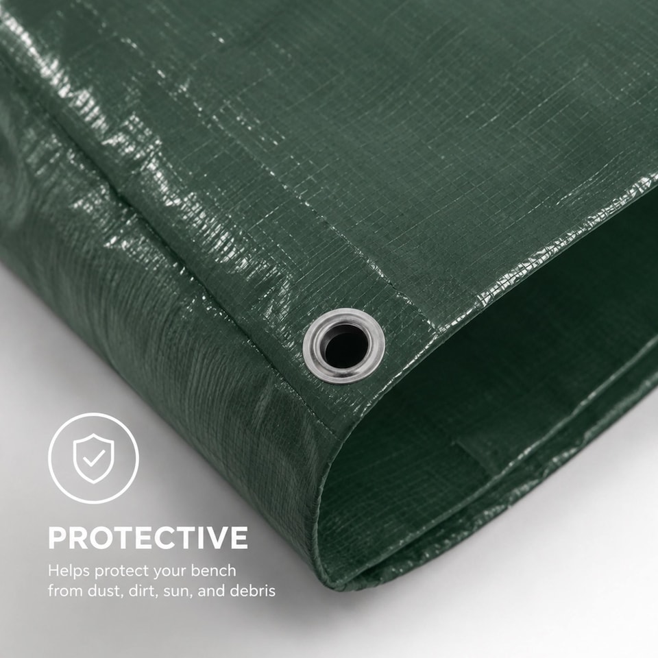 image 1 of Waterproof 5ft 1.5m Garden Furniture 3 Seater Bench Seat Cover | Green