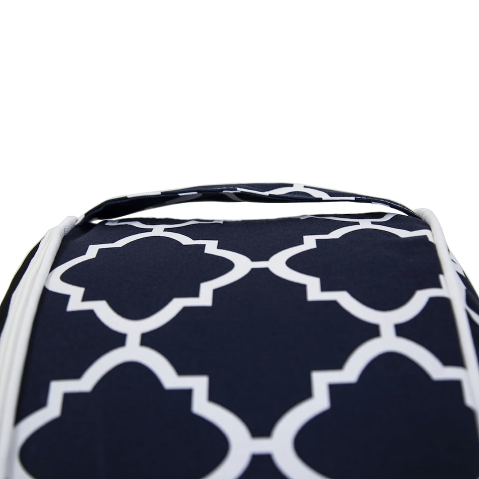 image 1 of Charles Bentley Indoor/Outdoor Inflatable Foot Stool Pouffe Bean Bag - Navy