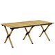image 1 of Outsunny Folding Camping Table Aluminium Picnic Table with Roll-Up Top Natural