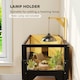 image 7 of PawHut Wooden Tortoise House with Storage Shelf, Clear Observation Windows