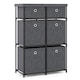 image 1 of COSTWAY Chest of Drawers Storage Organizer w/6 Drawers Grey