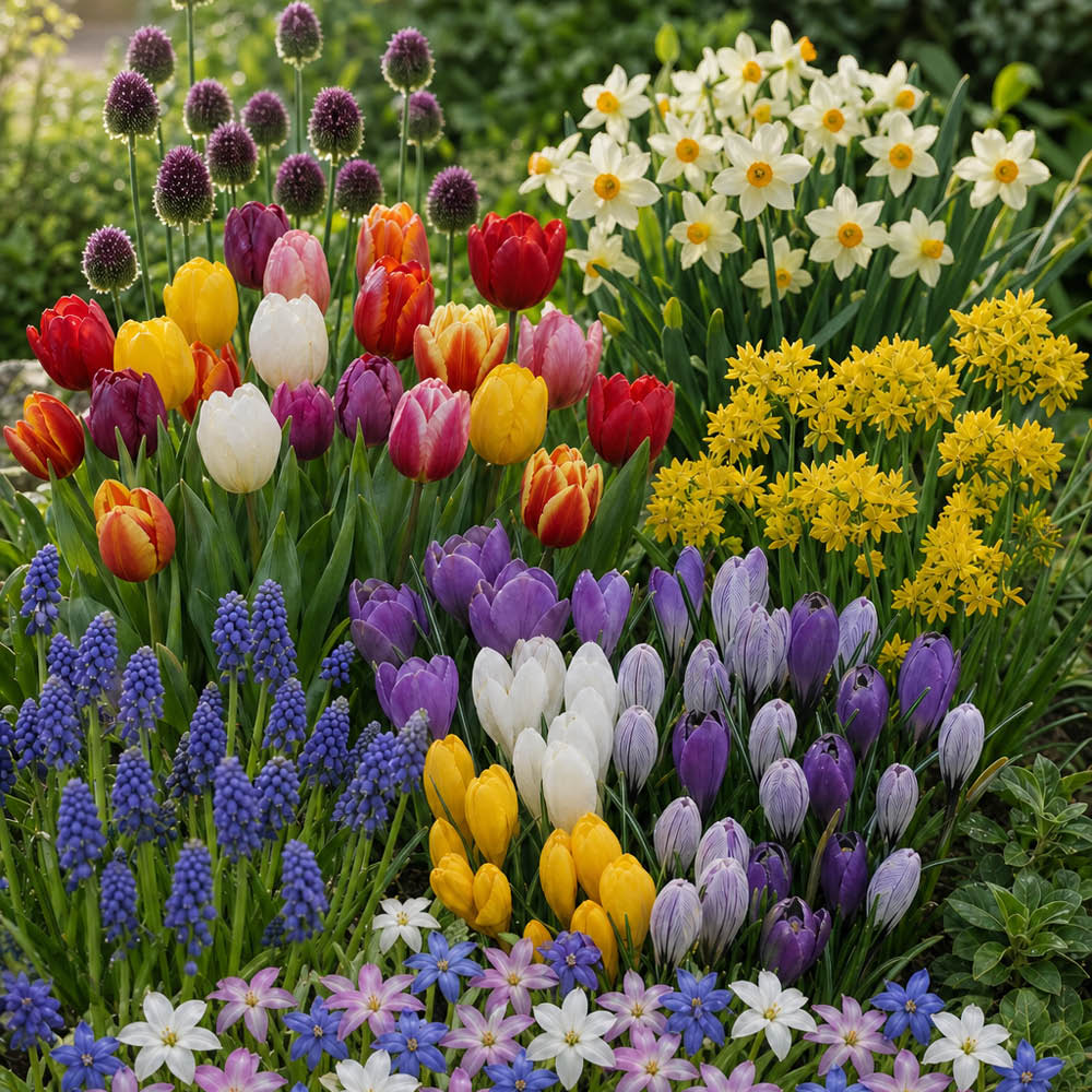 YouGarden 300 Spring Flowering Bulb Mixed Pack, 300 Bulbs, 7 Varieties, Bulk Buy Collection, Ready for Autumn Planting