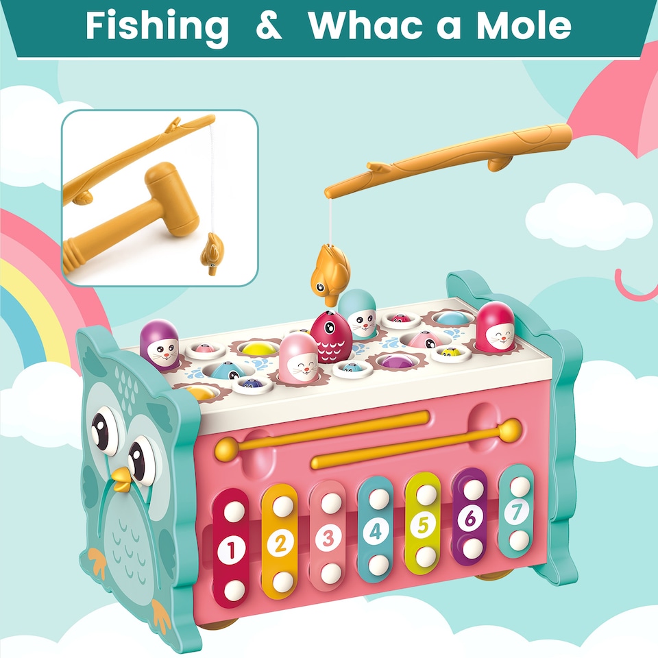 image 1 of 8-in-1 Music Activity Educational Toy – Light, Sound & Learning Fun!