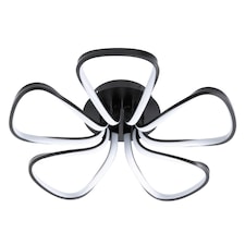 BHS Alvar LED Petals Ceiling Light | Black | Satin Black | 1
