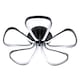 image 1 of BHS Alvar LED Petals Ceiling Light | Black | Satin Black | 1