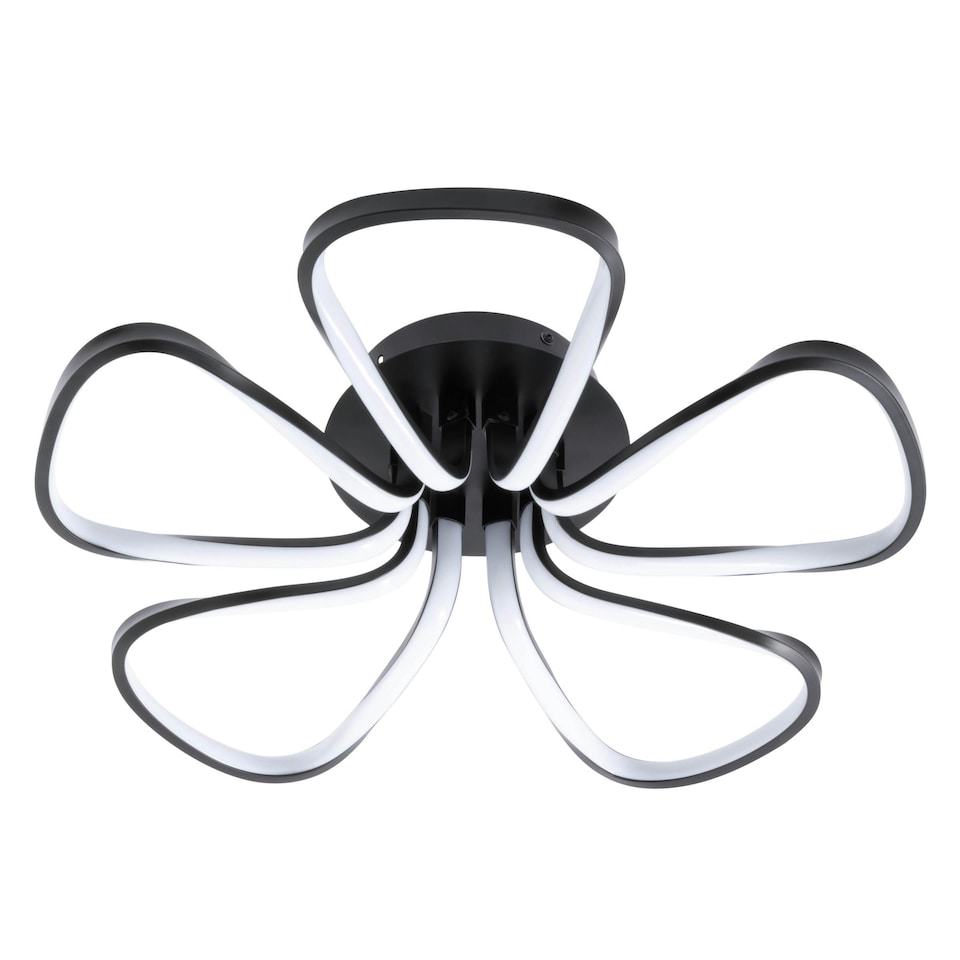 image 1 of BHS Alvar LED Petals Ceiling Light | Black | Satin Black | 1
