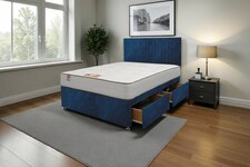 Emily Naples Bed Set With Mattress, 2 Drawers Same Side & 24"Headboard