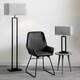 image 5 of Walsten Black Floor Lamp with Grey Shade