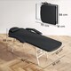 image 3 of HOMCOM Portable Massage Table, 3 Section Adjustable Beauty Bed, Foldable Massage Bed with Face Hole, Recliner Chair with Removable Headrest and Armrests for Spa, Lash, Tattoo, Black | Black