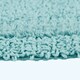 image 5 of Homescapes Luxury Reversible Cotton Shower Mat - Aqua Blue