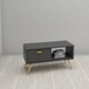 image 3 of Coffee Table - MFC/MDF - L40 x W100 x H35 cm - Dark Grey Grey