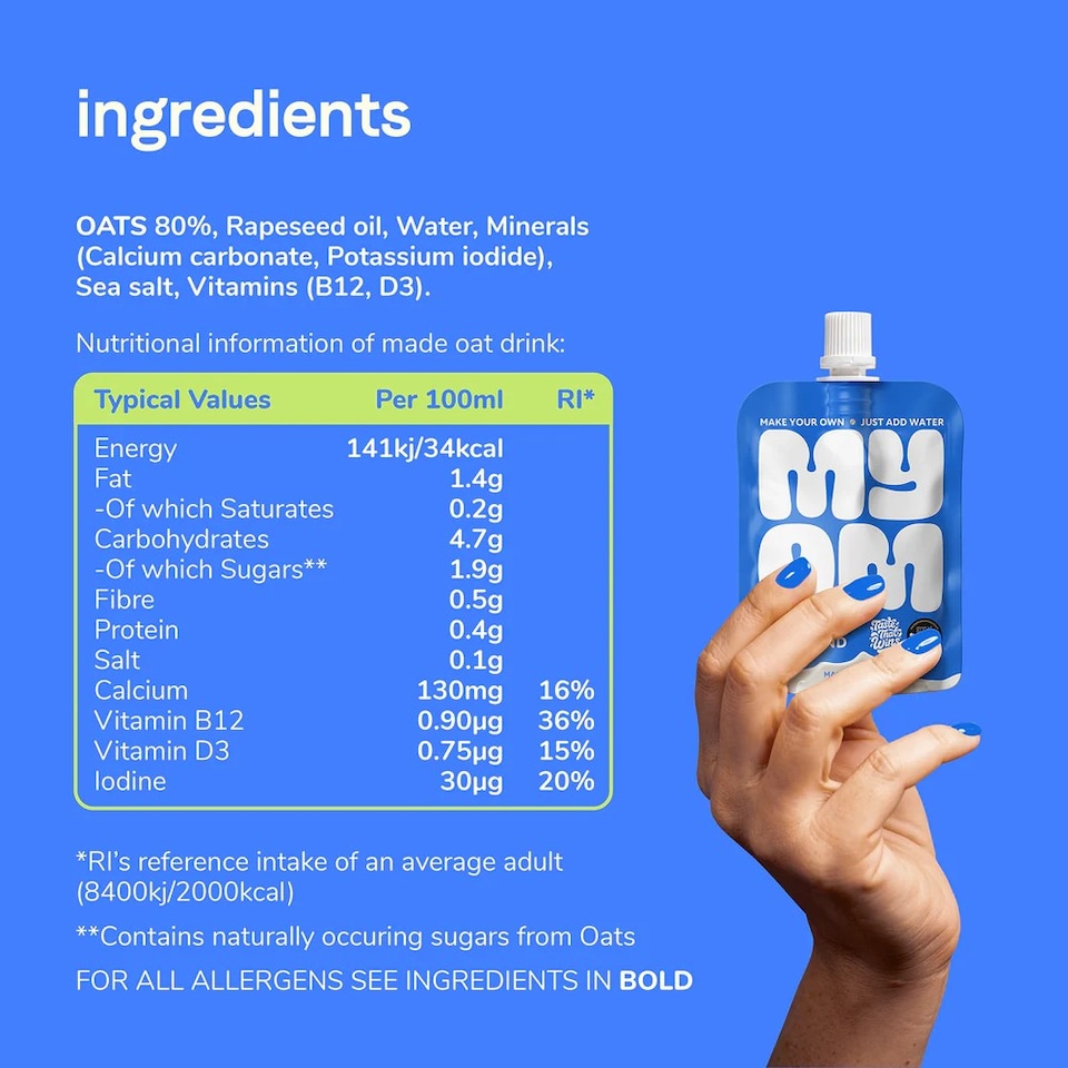 image 1 of MYOM 500ml Original Oat Drink Premix Multipack