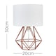 image 5 of ValueLights Angus Pair Copper Table Lamps White Shades | Copper