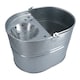 image 3 of 14L Galvanised Metal Mop Bucket Metal Kitchen Bathroom Home Floor Cleaning