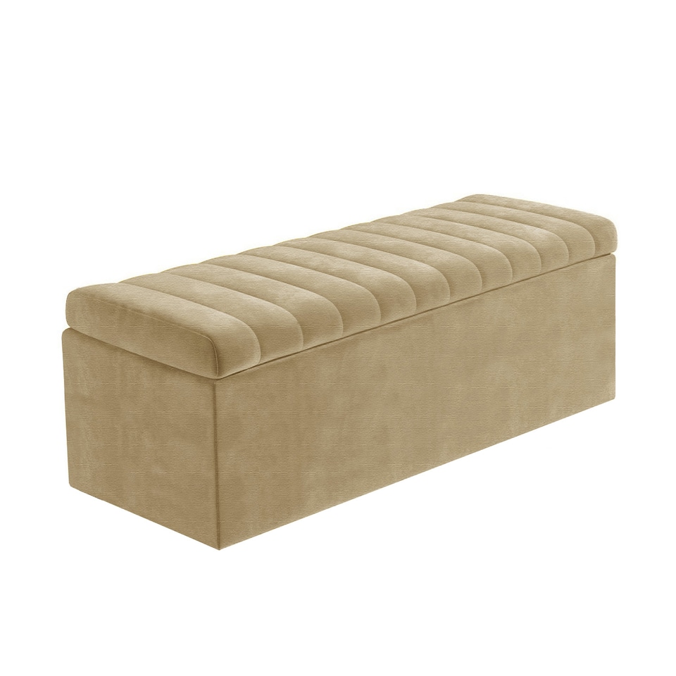 image 1 of Safar 180cm Wide Ottoman Storage box - Beige Naples Ottoman Box with Storage