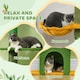image 6 of PawHut 6-Level Floor to Ceiling Cat Tree, 230-275cm Height, Green