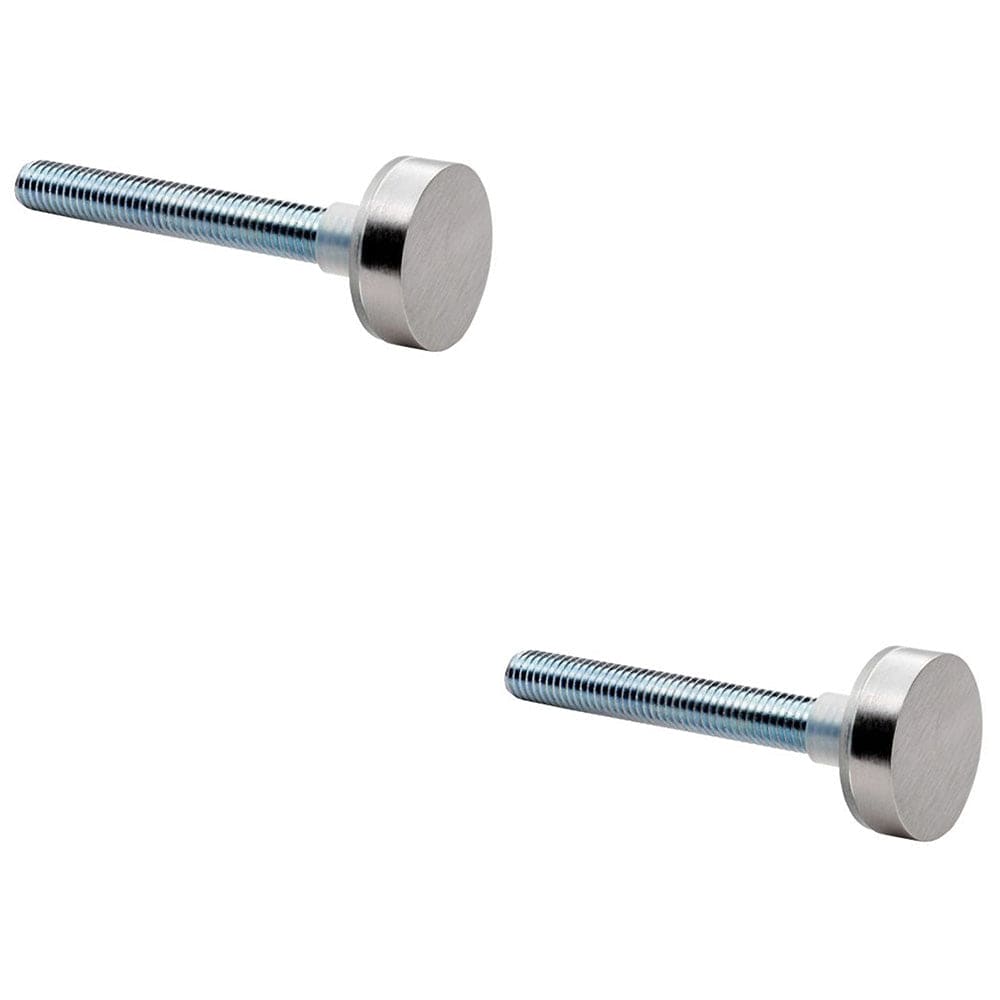 2 PACK - PAIR Bolt Cap Fixing Pack Setfor 30mm D Pull Door Handles Satin Stainless Steel