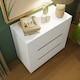 image 3 of FWStyle Veloce 3 Drawer Chest Of Drawers - White Gloss, Quick Click Assembly