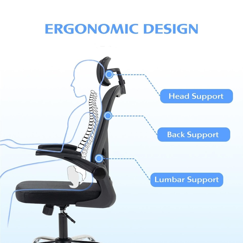 image 1 of Ergonomic Gaming Office Chair Computer Desk Swivel Leather Chair