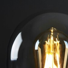 ValueLights Retro Aged Brass Effect Metal Base And Clear Glass Dome Table Lamp