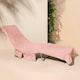 image 1 of OHS Microfibre Quick Dry Spa Bath Beach Chair Cover Towel Bag, 75x215cm - Blush Pink