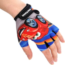 Meteor Kids Bike Gloves – Breathable, Non-Slip, Padded for Comfort & Safety Multi | Auto | JR M