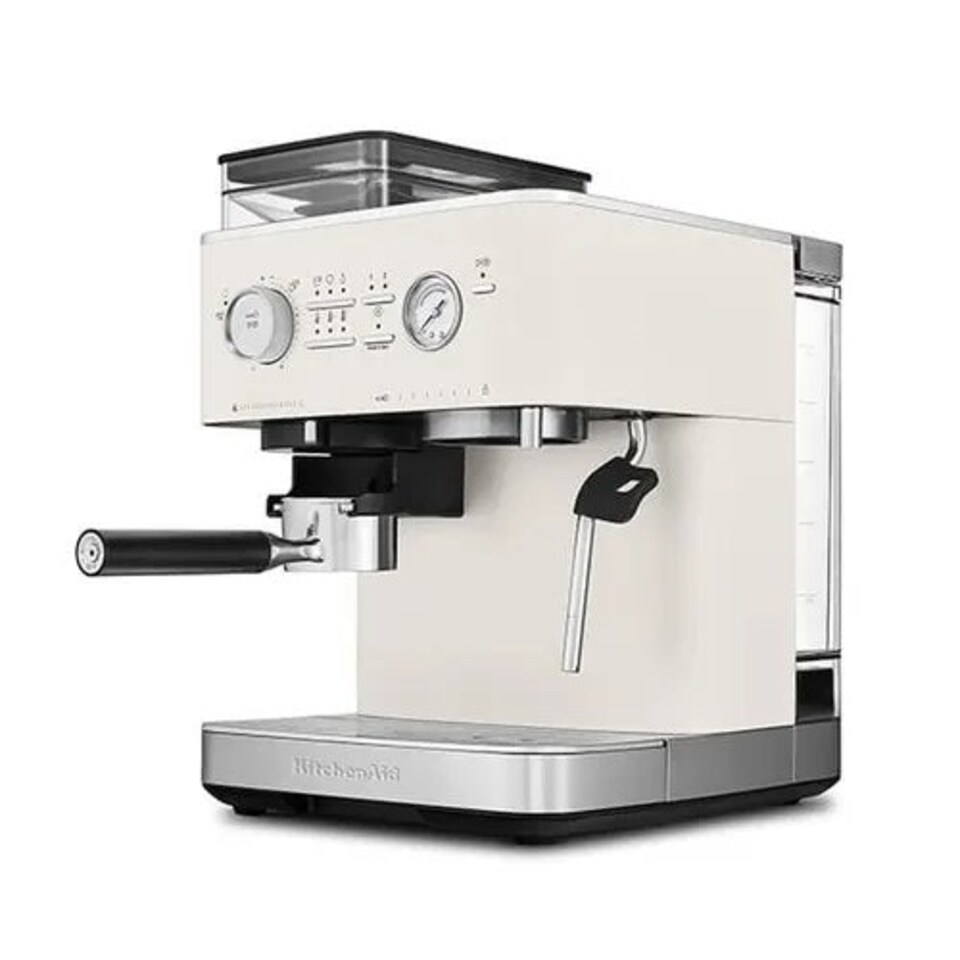 image 1 of KitchenAid Semi Automatic Espresso Machine with Burr Grinder Porcelain