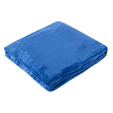 Belledorm Fleece Brushed Blanket - Blue - 39cm x 30cm
