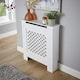 image 3 of Small Radiator Cover MDF Wooden Home Decorative Modern Design | White