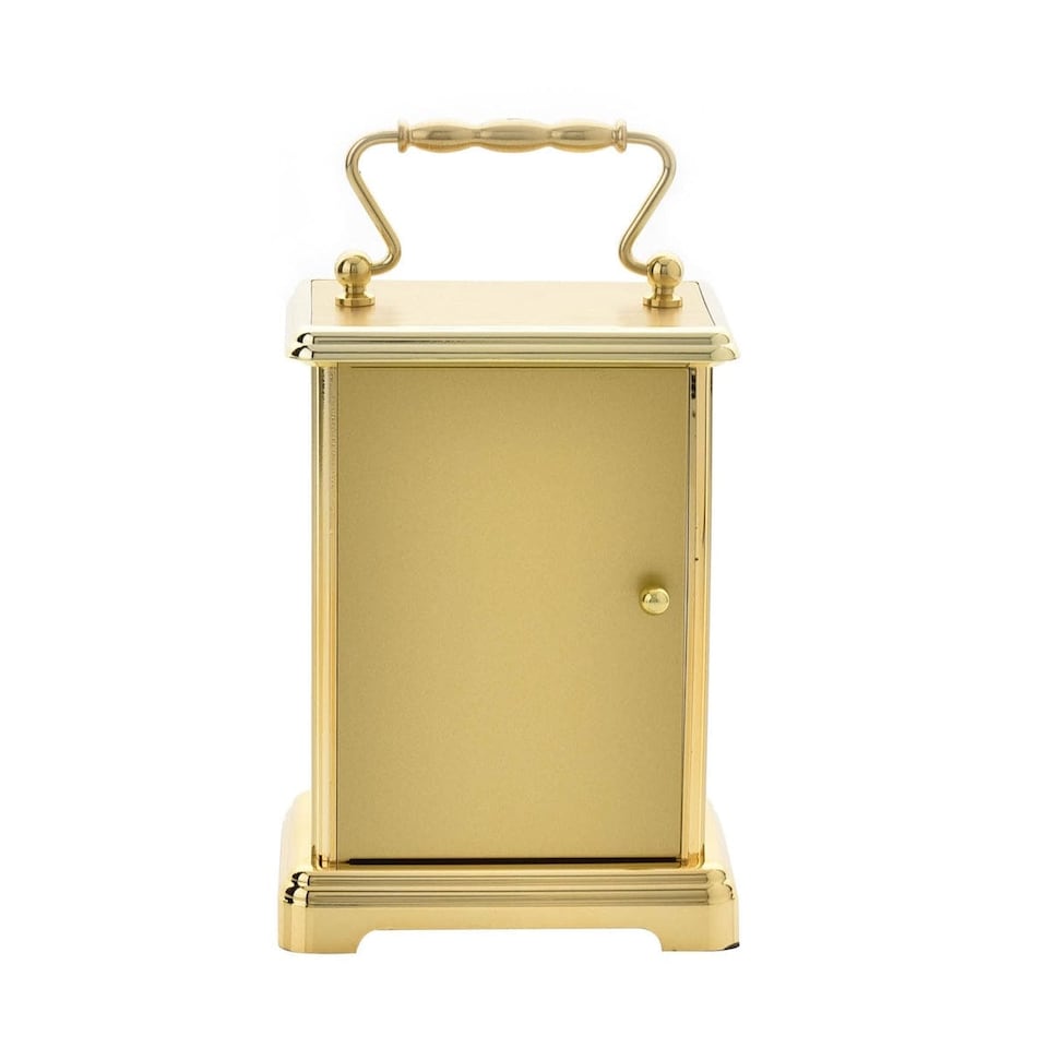 image 1 of Widdop Gifts Gold Carriage Clock with White Dial