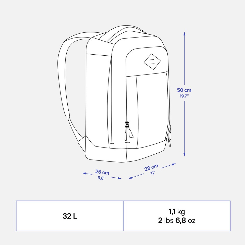 image 1 of Decathlon 35 L laptop backpack, Escape 500