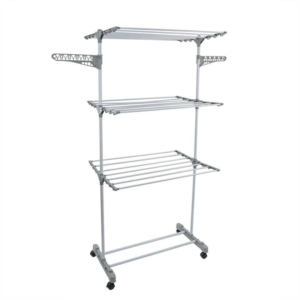 image 1 of JVL 3 Tier Drying Rack, White