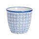 image 1 of Nicola Spring Hand-Printed Plant Pot - 14cm - Navy Blue