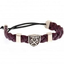 West Ham United FC Unisex Adult Slider Bracelet - Claret Red - One Size