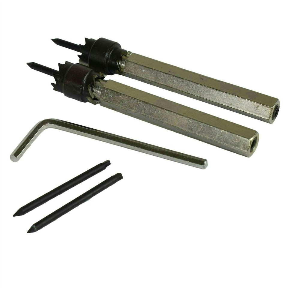 image 1 of Spot Weld Drill Remover Cutter 8mm - 9.5mm Interchangeable Head 9pc Bergen