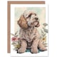 image 1 of Dog Lover Cockapoo Floral Watercolour Portrait Greeting Card